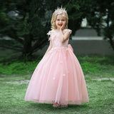 1 x RAW Customer Returns LOLANTA Formal Dress Girls, Princess Dresses Girls Wedding Party Dress, Elegant Long Evening Dress Communication Lace Tulle Dress for Children, 6-7 Years, Pink, Day 130 - RRP €39.98