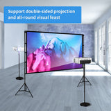 1 x RAW Customer Returns Projector Screen with Stand, Portable Projector Screen 16 9 4K HD Projections Movies Screen with Carrying Bag for Indoor Outdoor Home Theater Backyard Cinema Travel 100-4k-2  - RRP €31.87