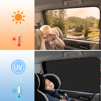 1 x RAW Customer Returns ZATOOTO Car Sun Shade, Car Privacy Screen, Magnetic Sun Shade, Car Window Darkening, Car Sun Shade for Children, UV Protection, Black, 4 Pack - RRP €25.84