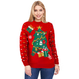 1 x RAW Customer Returns Shedoo Men s Christmas Jumper, Unisex Funny Ugly Christmas Jumper, Winter Crew Neck Knitted Jumper with Christmas Tree - RRP €20.17