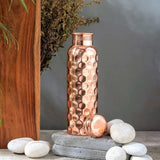 1 x RAW Customer Returns Zap Impex Copper Bottle for Water Drinking Ayurvedic Health Benefits Diamond Pattern Water Bottle 1 Bottle  - RRP €27.11