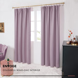 1 x RAW Customer Returns Deconovo Curtain Opaque Blackout Curtains Thick Thermal Curtains with Gathering Tape, 245 x 140 cm Height x Width , Light Pink, Set of 2 - RRP €48.95