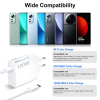 1 x RAW Customer Returns 120W USB Charger with 6A USB C Cable 1M for Mi Turbo Charge Fast Charger for Xiaomi 14 13 Ultra13T 12T 11T Pro 13 12 Lite 12X,Redmi Note 13 12 11S 10 Pro,Mi 11 Ultra 11i 10T,Poco M6 X6 Pro F5 - RRP €55.07