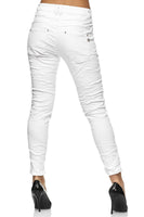 1 x RAW Customer Returns Elara Damen Jeans High Waist Kn pfe Chunkyrayan EL07-9 Weiss-42 XL  - RRP €24.1