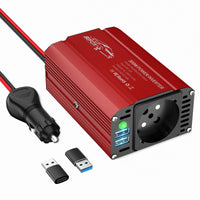 1 x RAW Customer Returns BGFOX 300W Voltage Converter DC 12V to 230V AC Inverter Modified Sine Wave Power Converter with 4.8A Dual USB Port, Charge Your Laptop, iPhone, iPad, Tablet and More - Red - RRP €25.7