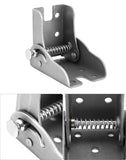 1 x RAW Customer Returns QWORK 8 Pieces Self-Locking Hinges for Folding Table Legs, Galvanized Iron, 2 Left and 2 Right - RRP €19.99