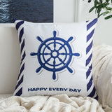 1 x Brand New MIULEE Set of 4 Marine Style Cushion Cover Decorative Cushion Cover Sofa Cushion Decorative Cushion Couch Cushion Geometric Pattern Decorative Cushion for Sofa Couch Living Room Bedroom 45 x 45 cm - RRP €20.32