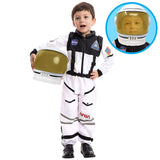 2 x RAW Customer Returns Astronaut Pilot NASA Suit Costume Kit with Helmet Movable Visor for Kids, Boys, Girls, Children Space Role Play Dress up, Classroom, Halloween Party Favors White, Medium  - RRP €92.76