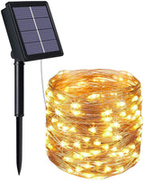 1 x RAW Customer Returns flintronic Solar String Lights, 10M 100LED, 8 Modes Solar Lights Outdoor, Waterproof Christmas Decorative Lights for Garden Wedding Balcony - RRP €7.92