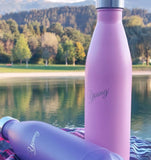 1 x RAW Customer Returns Young drinking bottle made of stainless steel - 500ml 750ml 1L - insulated bottle leak-proof, suitable for carbonated drinks, BPA-free, sustainable thermos bottle suitable for indoor and outdoor use - light pink 500ml - RRP €17.04