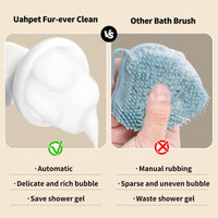 2 x Brand New uahpet Dog Bath Brush, Automatic Foaming Dog Shampoo Brush, Dog Bath Brush with Soap Dispenser, Portable Bubble Brush for Bathing Dogs, Wireless Pet Bath Brush Scrubber for Dogs Cats - RRP €79.98