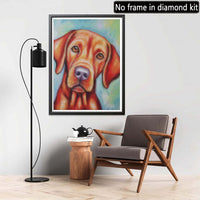 1 x Brand New Hoobee 5D Diamond Painting DIY Set Dog, Diamond Painting Pictures Animal, Full Drill Embroidery Cross Stitch Art Craft for Home Wall Decoration 30 40 cm  - RRP €9.83