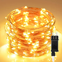 1 x RAW Customer Returns LED fairy lights 20 m 200 LEDs, outdoor Christmas copper wire warm white lighting LED indoor outdoor decoration waterproof with 8 modes for rooms, Christmas, trees, garden, party, wedding, DIY decoration - RRP €18.48