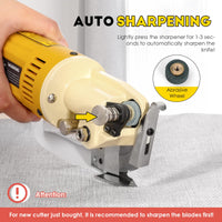 1 x RAW Customer Returns CGOLDENWALL YJ-70 Electric Industrial Fabric Cutter Blade Size 70mm Maximum Cutting Thickness 25mm Ideal for Textile Leather Paper with Replacement Blade - RRP €119.0