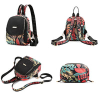 1 x RAW Customer Returns MULTIONS Fashion Mini Backpack Small Crossbody Bag Travel Shoulder Bags Waterproof Backpack Mini Shoulder Bags Leaves M - RRP €23.4