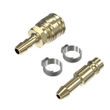 1 x RAW Customer Returns AUPROTEC compressed air coupling set with brass coupling 13mm plug nozzle clamps - RRP €17.04