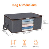 1 x RAW Customer Returns Lifewit Pack of 10 35L Storage Bags, Under Bed Storage Box Clothes Storage, Foldable Moving Boxes with Clear Window for Duvets, Clothes, Blankets, T-Shirts, Wardrobe, Grey - RRP €47.81