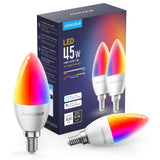 1 x RAW Customer Returns Aoycocr Smart LED E14 Wifi light bulbs, WiFi lamp 5W 400LM 2700-6500K RGB, music dimmable Bluetooth lamp, Smart Home controllable via app, compatible with Alexa Google Home - RRP €8.05