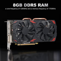 1 x RAW Customer Returns VBESTLIFE RX-580 Graphics Card, 8GB GDDR5 256BIT Low Noise Desktop PC Gaming Graphics Card, PCIE 3.0 16X, Dual Fan, Support DirectX 12 - RRP €137.14