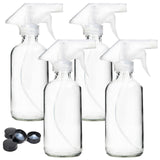 2 x Brand New Youngever 4 Pack 250ML Spray Bottle, Empty Glass Spray Bottle, Clear Glass Spray Bottle for Essential Oils with Extra Strong Trigger Sprayers - RRP €64.34