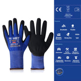 1 x RAW Customer Returns HPHST Work Gloves SF001TS Gloves Assembly Gloves for Men and Women Gloves Ergonomic Design Smart Touch Gardening Gloves 12 Pairs Large, Blue  - RRP €28.89