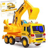 1 x RAW Customer Returns HERSITY children s excavator toy with sound and light, 1 16 vehicle construction site vehicles sandpit, truck car children s toy young children 3 4 5 years - RRP €23.4