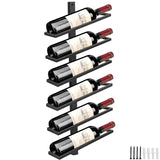 1 x RAW Customer Returns Giyiprpi wall wine rack bottle rack for 6 bottles, metal wine rack hanging wall mounted wine bottle racks, wall shelf wine storage rack for kitchen dining room bar tilt 6  - RRP €43.36