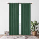 1 x RAW Customer Returns Deconovo Blackout Curtain Eyelet Curtains Bedroom Eyelet Curtain Opaque Curtain 229 x 168 cm Height x Width , Forest Green, Set of 2 - RRP €63.49