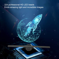 1 x RAW Customer Returns 3D Hologram Fan WiFi Projector, 224 LED Light Beads, 1080P 16.5 Inch Hologram Video Advertising Projector for Business, Party Etc - RRP €54.26