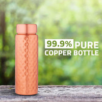 1 x RAW Customer Returns NORMAN JR Copper Water Bottle 400ml - Gift Box of 3, Hammered, an Ayurvedic vessel made of pure copper - helps you drink more water, with many health benefits - RRP €55.37