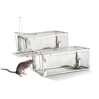 1 x RAW Customer Returns FORMIZON Live Trap Mouse Trap, Pack of 2 Rat Traps, Premium Rat Trap, Reusable Animal Trap Cage with Sensitive Trigger for Indoor and Outdoor Use Simple 2 Pieces  - RRP €31.99