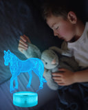 1 x RAW Customer Returns Attivolife Horse 3D Illusion Lamp, Horse Night Light with Remote Control Timer 16 Color Changing Desk Lamps Children Animal Room Decor Plug in Best Cool Birthday Gifts for Boys Men - RRP €19.87