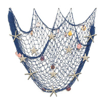 2 x RAW Customer Returns Nature Fish Net Wall Decoration with Shells and 10 Pieces Natural Starfish Mediterranean Style Fishing Net with Marine Motifs for Beach Party Wedding Photography Wall Decoration, 150cm 200cm - RRP €35.98