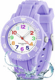 1 x RAW Customer Returns TENOCK Children s Watch Girl Boy 30M 3ATM Waterproof Analogue Wrist Watch Kids for Age 3-10 Gifts for Back to School Season Christmas Birthdays Purple - RRP €16.99