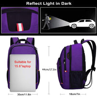 2 x Brand New Della Gao Anti-theft and waterproof backpack with USB slot for work, travel, for men and women, it is suitable for 15.6 inch laptops, purple - RRP €76.46