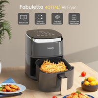 1 x RAW Customer Returns Fabuletta Hot Air Fryer 4L, 1680W Hot Air Oven, Max 230 Hot Air Fryers, Digital LED Touchscreen Air Fryer, Rapid Air and Fat Removal Technology, 9 Programs, Shake Mode, Quiet - RRP €70.58