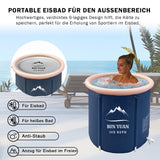 1 x RAW Customer Returns Ice bathing barrel with lid 75x75cm Foldable ice bath bathtub for athletes and sportsmen Inflatable bathtub adults Freestanding bathtub Foldable outdoor cool ice bath - RRP €96.42