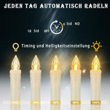 1 x RAW Customer Returns 30 LED Christmas candles wireless, warm white  candles wireless, LED candles  with remote control timer flickering Christmas decoration fairy lights indoor outdoor waterproof with 30 batteries  - RRP €43.01