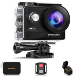 1 x RAW Customer Returns Apexcam 4K WiFi 20MP Action Cam Ultra HD Sports Cam Waterproof Underwater 40M 2 Action Camera 2.4G Remote Control 170 Wide Angle with 2x1050mAh Batteries and Accessory Kits - RRP €65.6