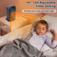 1 x RAW Customer Returns SONBION Energy Saving Fan Heater, PTC Ceramic Fan Heater with Remote Control, 1800 W Electric Heater with Thermostat for Rooms Bedroom Bathroom Office, 70 Oscillating, Timer and 40 dB Quiet - RRP €39.31