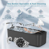 1 x RAW Customer Returns SWAREY 680ML Ultrasonic Device for Glasses 45,000Hz Ultrasonic Cleaner with 5 Time Modes for Watches Jewelry Necklaces Dentures Coins Razors Ultrasonic Cleaning Device Glasses Cleaning Ultrasonic - RRP €30.24