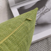 1 x RAW Customer Returns MIULEE cushion covers cushion cover decorative cushion linen look decorative cushion cover sofa cushion couch cushion decoration cross with hidden zipper for sofa bedroom set of 2 60 x 60 cm green - RRP €20.9