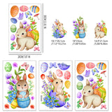 1 x Brand New 3 Sheets Easter Window Stickers with Rabbits Easter Eggs Reusable Easter Stickers PVC Static Easter Window Stickers for Easter and Spring Window Decoration Yellow  - RRP €20.4