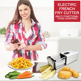 1 x RAW Customer Returns Fstcrt Electric French Fries Cutter, Potato Cutter, French Fries, French Fries Cutter Device, Potato Cutter, Equipped with 1 2 Inch and 3 8 Inch Blades, Suitable for Potatoes, Carrots, Cucumbers, etc - RRP €129.99