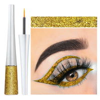 1 x Brand New Colors Glitter Liquid Eyeliner,Diamond Shimmer Eyeliner,Liquid Glitter Eyeliner,Long Lasting Glitter Eyeshadow,Waterproof Eyeliner Set,Liquid Eyeshadow,Yellow,5g - RRP €15.6