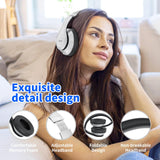 1 x RAW Customer Returns Uliptz Bluetooth Headphones Over Ear, 65 Hours Playtime Headphones Wireless Bluetooth with 6 EQ Modes, HiFi Stereo Foldable Bluetooth 5.3 Wireless Headphones for Travel Office Mobile Phone PC Silver  - RRP €22.99