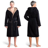 1 x RAW Customer Returns Twinzen Men s Bathrobe Terry Cloth Black - Cotton Velvet - Dressing Gown Men s Cotton Velor Bathrobe Men s Cotton OekoTex Extra Soft Size M - RRP €49.99