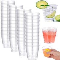 15 x Brand New KOIROI 100 pieces plastic shot cups, 5cl 50ml shot glasses, reusable plastic cups, shot glasses, shot cups for weddings, birthdays, party accessories 100pcs  - RRP €151.05