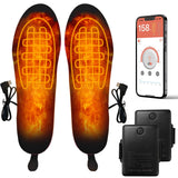 1 x RAW Customer Returns Heated insoles, thermal soles, battery operation with 4 heating levels, heated sole rechargeable 5000 mAh, foot warmer with app remote control, size 41-46 can be cut to size , washable - RRP €49.0