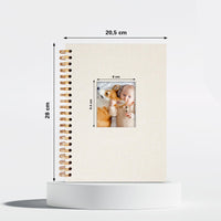 1 x RAW Customer Returns Vienrose Linen Scrapbook Photo Album, 20.5 x 28 cm Memory Album with 80 DIY White Pages for Family Travel Wedding Christmas, Beige - RRP €20.99